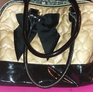 Betsey Johnson Quilted Heart Bow Bag